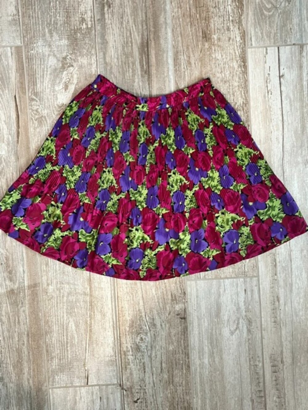 Contempo Casuals Pleated Floral Skirt